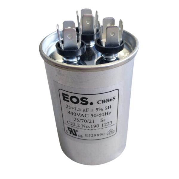 CAPACITOR DUPLO 25+1.5 MFD 440V C/  TERMINAL